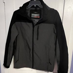Hawkes black Weatherpoof performance jacket mid weight with hood